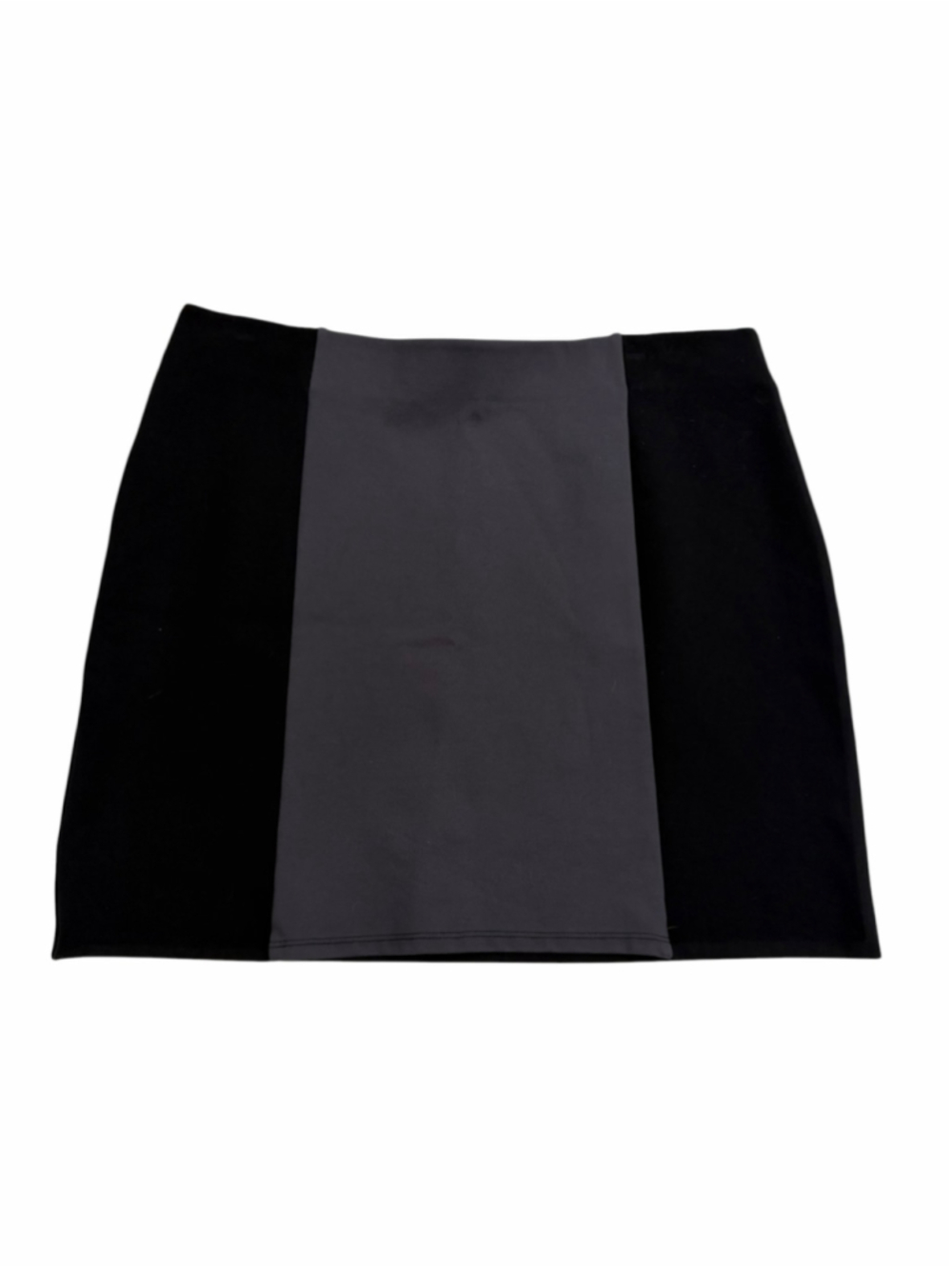 Women's LOFT Mini Skirt Size L Black and Grey Colorblock